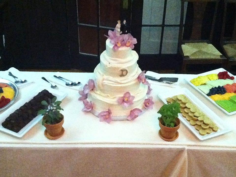 Wedding cake table